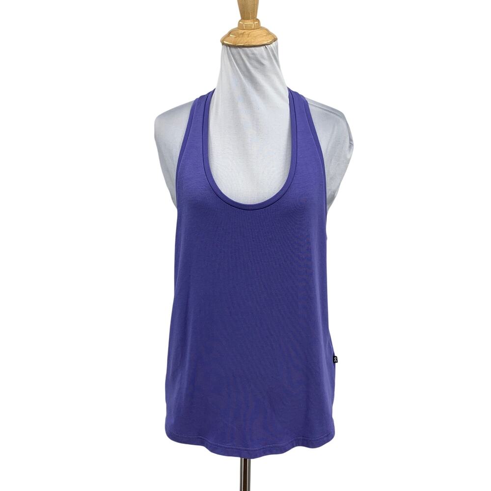 On Running Tank Top Womens S Small Amethyst Focus Pima Cotton Blend Racerback